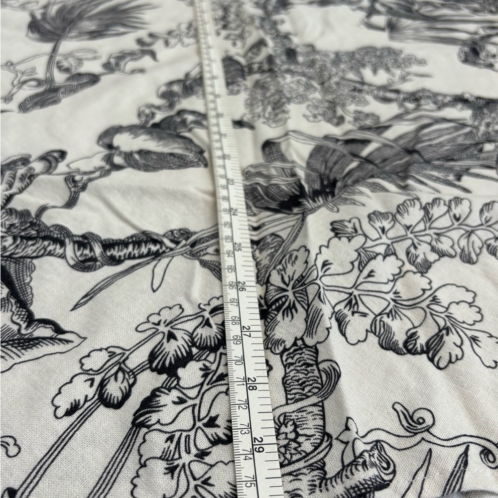 T Tahari Monochrome Botanical A-Line Linen Skirt Size 2 - Picture 2 of 10